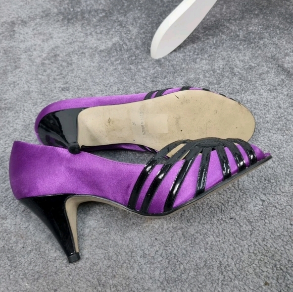Monsoon uk 4 party shoes stilettos purple heel 2.5" - Picture 6 of 6